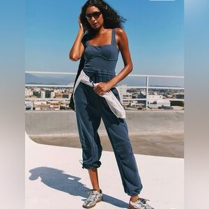 Free People Inbound Onesie Blue | Size Large | NWOT